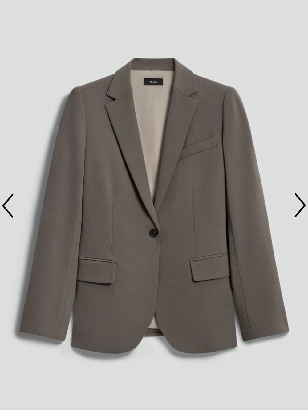 EUC like new Theory the Staple Blazer in admiral crepe size 10 slate
